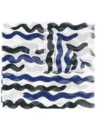 Burberry Striped Semi-sheer Scarf - Blue