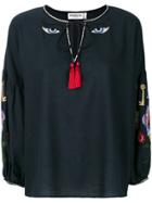 Essentiel Antwerp Popup Embroidered Top - Blue