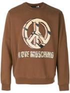 Love Moschino Graphic Print Sweatshirt - Brown