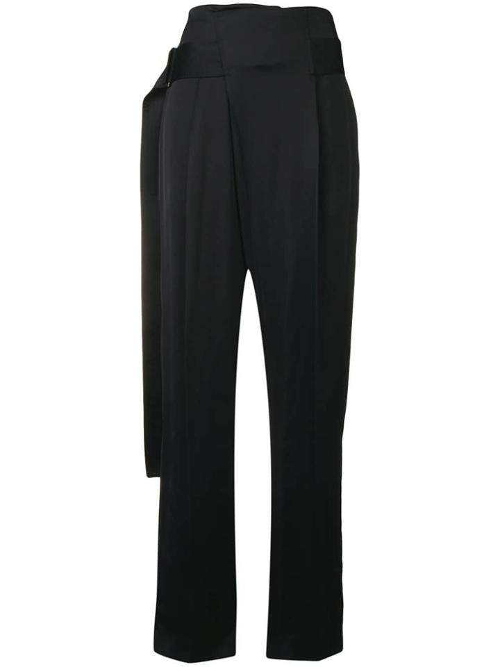 Victoria Beckham Flowing Straight Trousers - Black