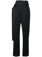 Victoria Beckham Flowing Straight Trousers - Black