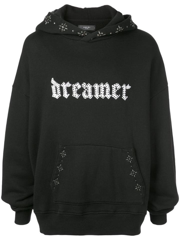 Amiri Dreamer Studded Detail Hoodie - Black