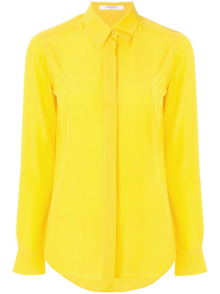 Givenchy - Chiffon Shirt - Women - Silk - 36, Yellow/orange, Silk