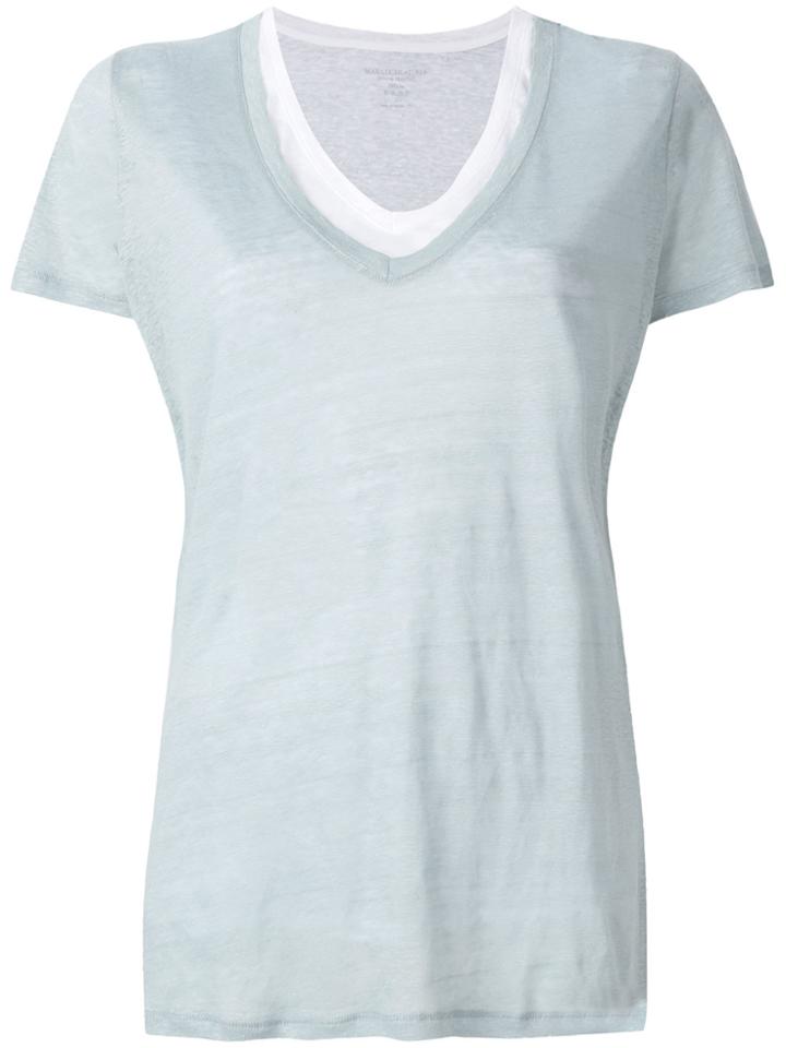 Majestic Filatures Layered V-neck T-shirt - Blue