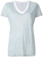 Majestic Filatures Layered V-neck T-shirt - Blue