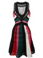 M Missoni Striped Fitted Knit Dress