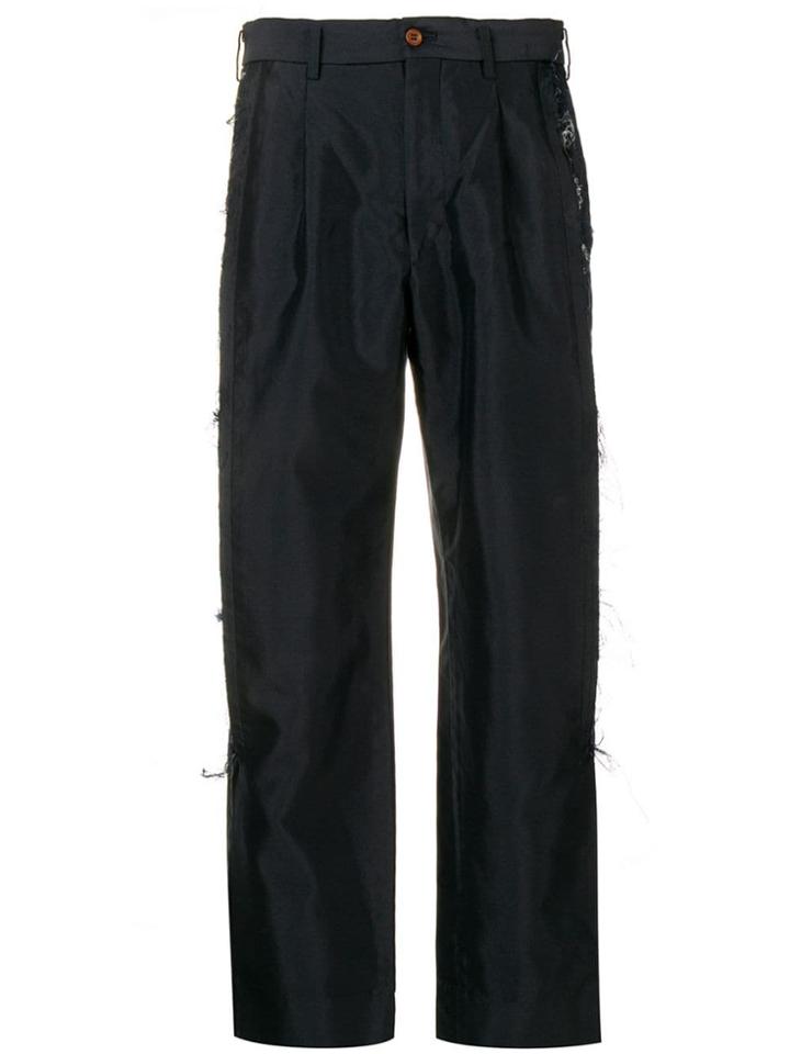 Comme Des Garçons Side Rip Trousers - Blue
