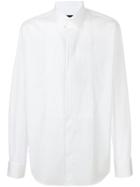 Giorgio Armani Pleated Bib Shirt - White