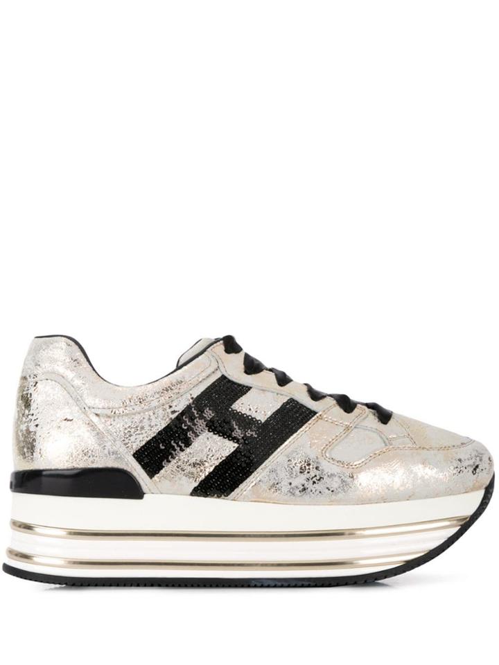 Hogan Maxi H222 Sneakers - Gold