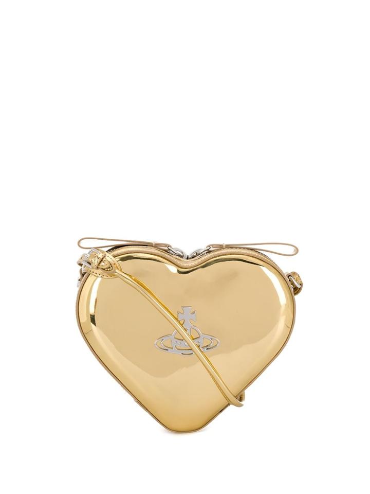Vivienne Westwood Heart Shaped Crossbody Bag - Gold