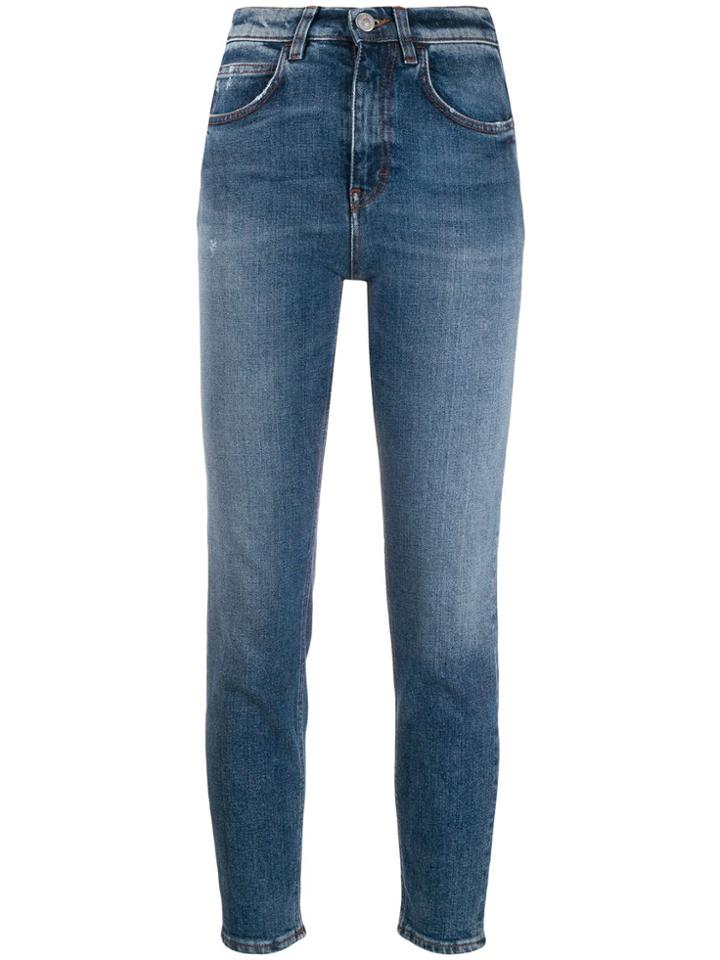 Haikure High Rise Cropped Skinny Jeans - Blue