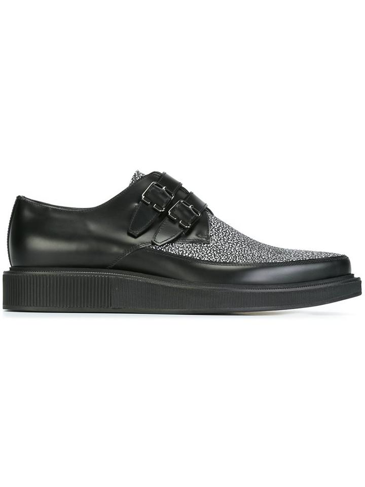 Lanvin Buckled Melted Tongue Loafers