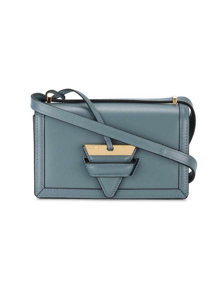 Loewe - 'barcelona' Crossbody Bag - Women - Calf Leather/sheep Skin/shearling - One Size, Blue, Calf Leather/sheep Skin/shearling