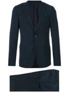 Z Zegna Two Piece Checked Suit - Blue