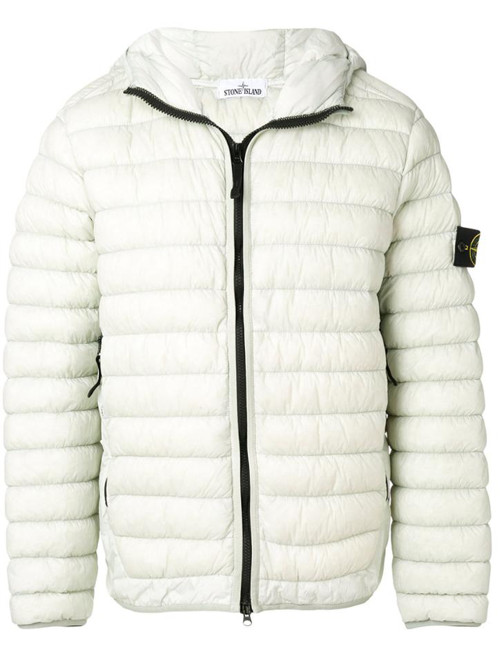 Stone Island Hooded Padded Jacket - Green