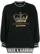 Dolce & Gabbana Quote Short Three-quarter Sleeved Sweater - Black