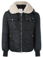 Moncler 'darwin' Padded Coat, Men's, Size: 1, Black, Polyamide/feather Down/sheep Skin/shearling