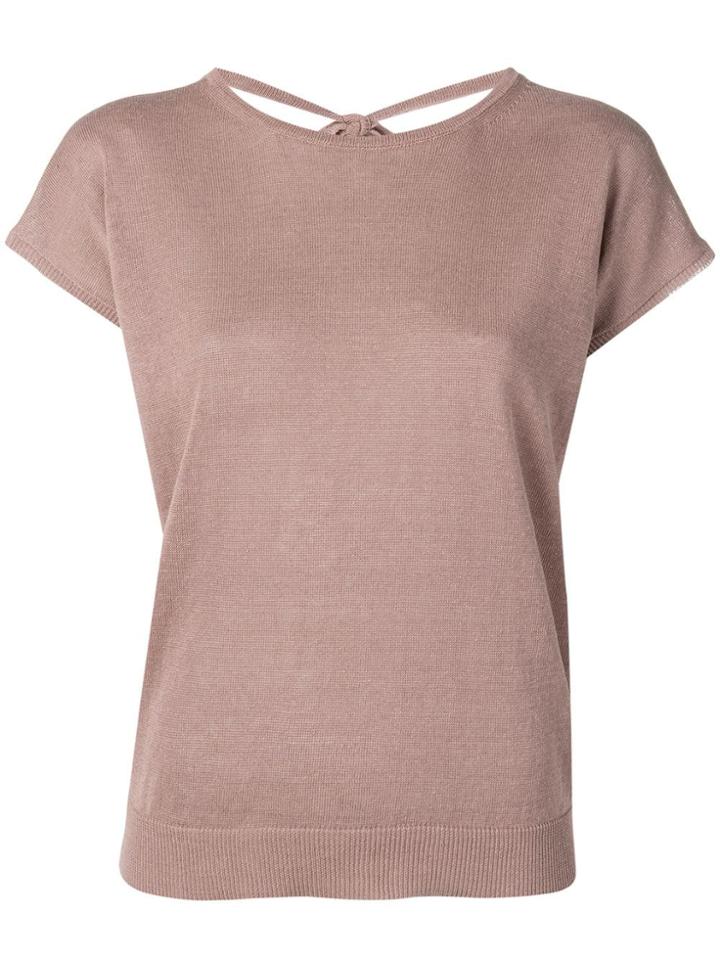 Peserico Back Tie Fine Top - Neutrals