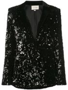 Alexis Sequined Blazer - Black