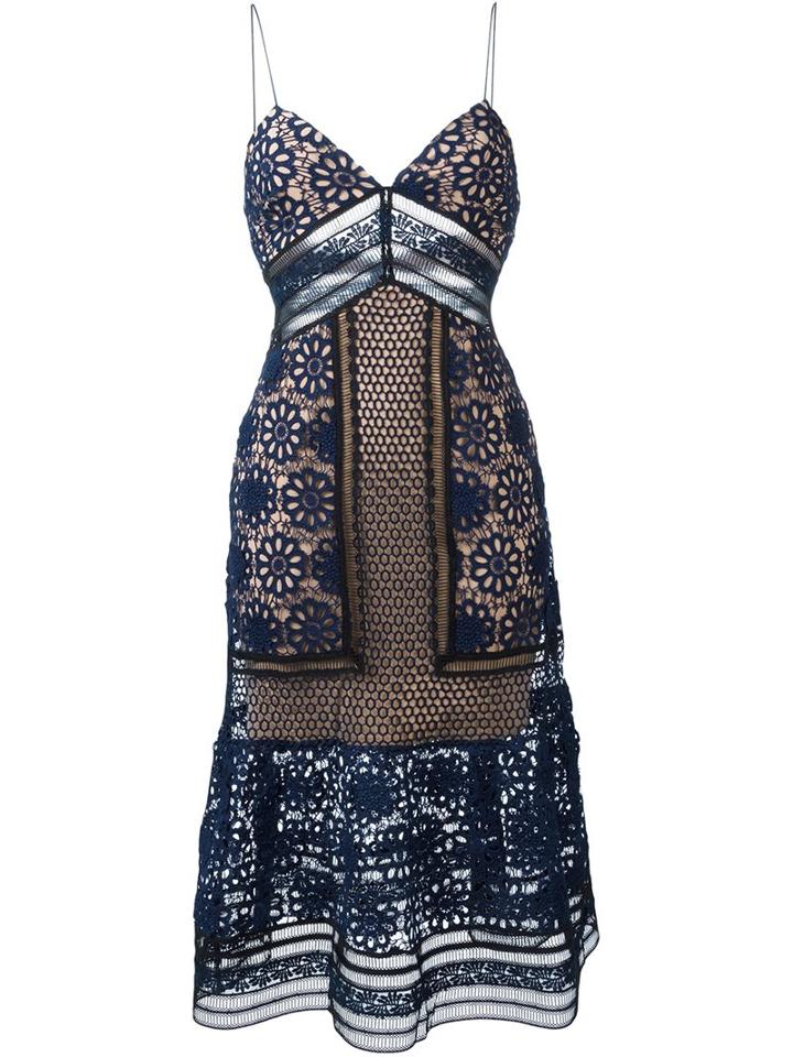 Self-portrait Macramé Lace Dress