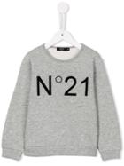 No21 Kids Logo Sweatshirt, Boy's, Size: 9 Yrs, Grey