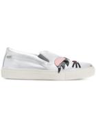 Karl Lagerfeld Kupsole Choupette Lash Slip On Sneakers - Metallic