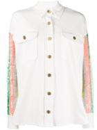Essentiel Antwerp Tooth Sequined Sleve Shirt - White