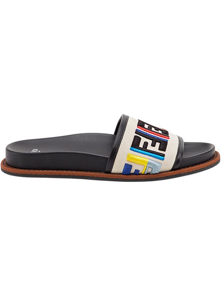 Fendi Ff Logo Slides - White