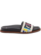 Fendi Ff Logo Slides - White