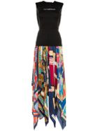 Marine Serre Mixed Print Skirt Wetsuit Dress - Blue