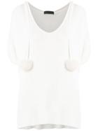 Andrea Bogosian - Oversized Top - Women - Spandex/elastane/viscose/polyimide - P, White, Spandex/elastane/viscose/polyimide
