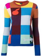 Ps By Paul Smith Colour-block Check Sweater - Blue