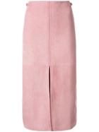 Gabriela Hearst High Waisted Midi Skirt - Pink