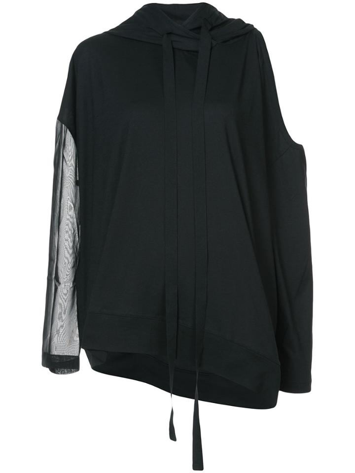 Ann Demeulemeester Cold Shoulder Sweatshirt - Black