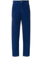 Gucci Side Stripe Corduroy Trousers - Blue