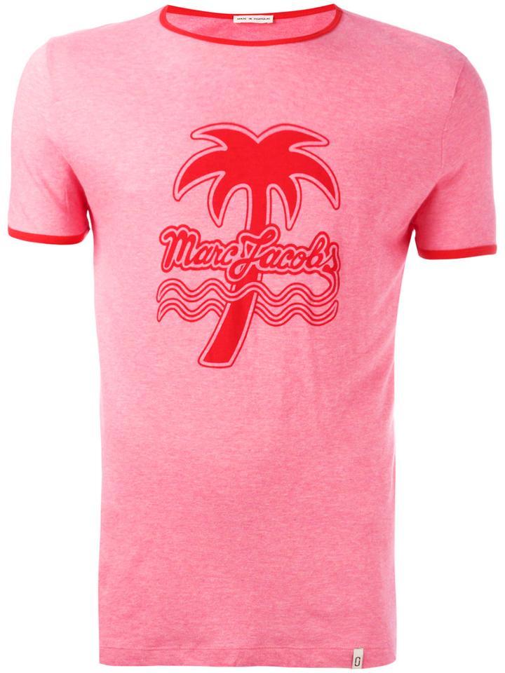 Marc Jacobs - Tropical Print T-shirt - Men - Cotton - Xl, Pink/purple, Cotton