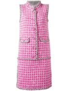 Chanel Vintage Tweed Sleeveless Dress, Women's, Size: 40, Pink/purple