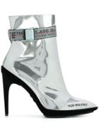 Off-white For Walking Ankle Boots - Metallic
