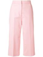 Rochas High Waisted Cropped Trousers - Pink & Purple