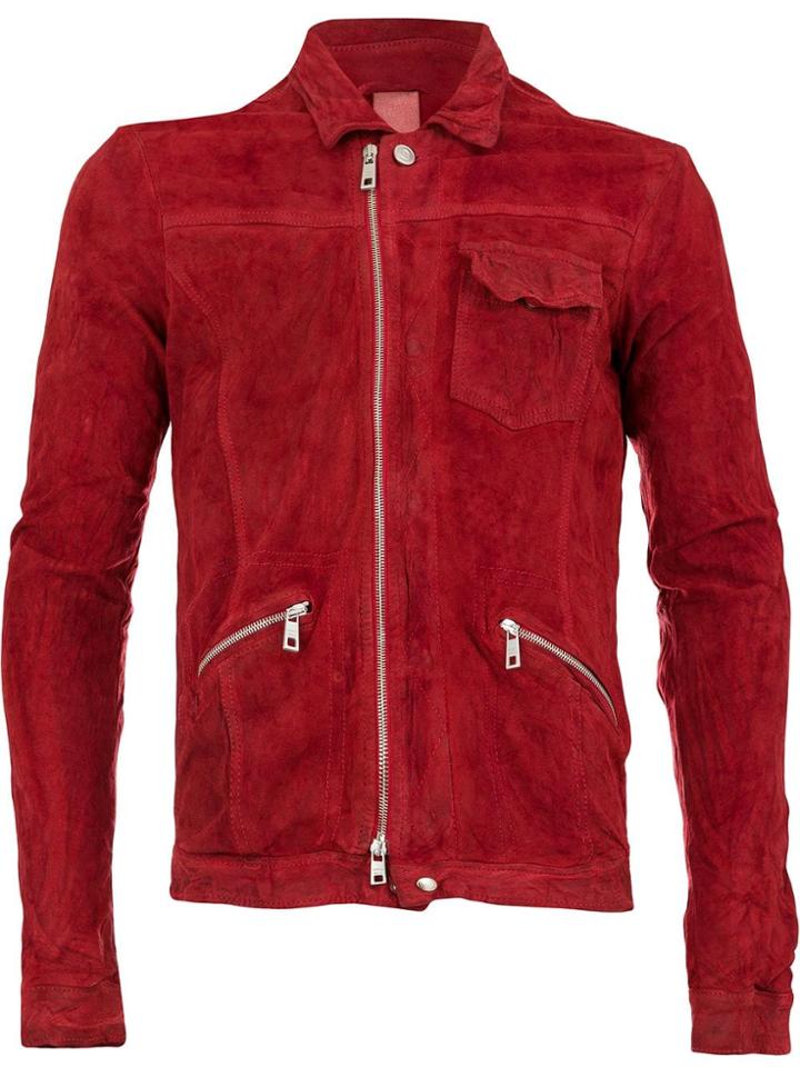 Giorgio Brato Wrinkled Effect Jacket - Red