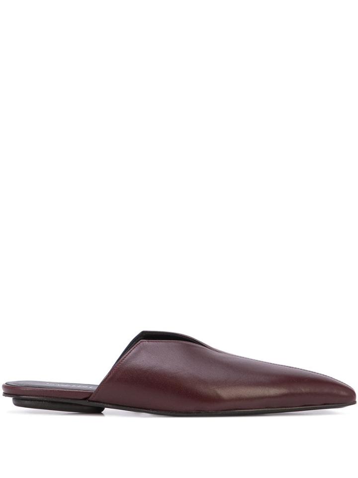 Rosetta Getty Split Flat Mules - Red