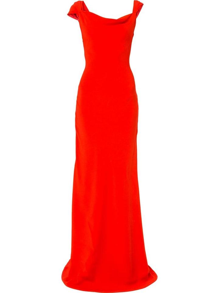 Oscar De La Renta Cowl-neck Gown - Red
