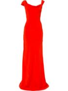 Oscar De La Renta Cowl-neck Gown - Red