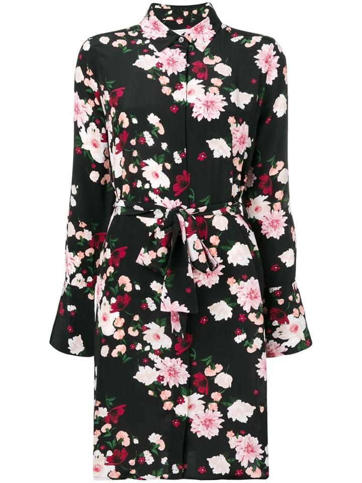 Equipment Floral-print Shirt Dress - Black