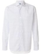 Barba Printed Slim Fit Shirt - White