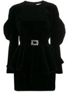 Alexandre Vauthier Puff Sleeve Mini Dress - Black
