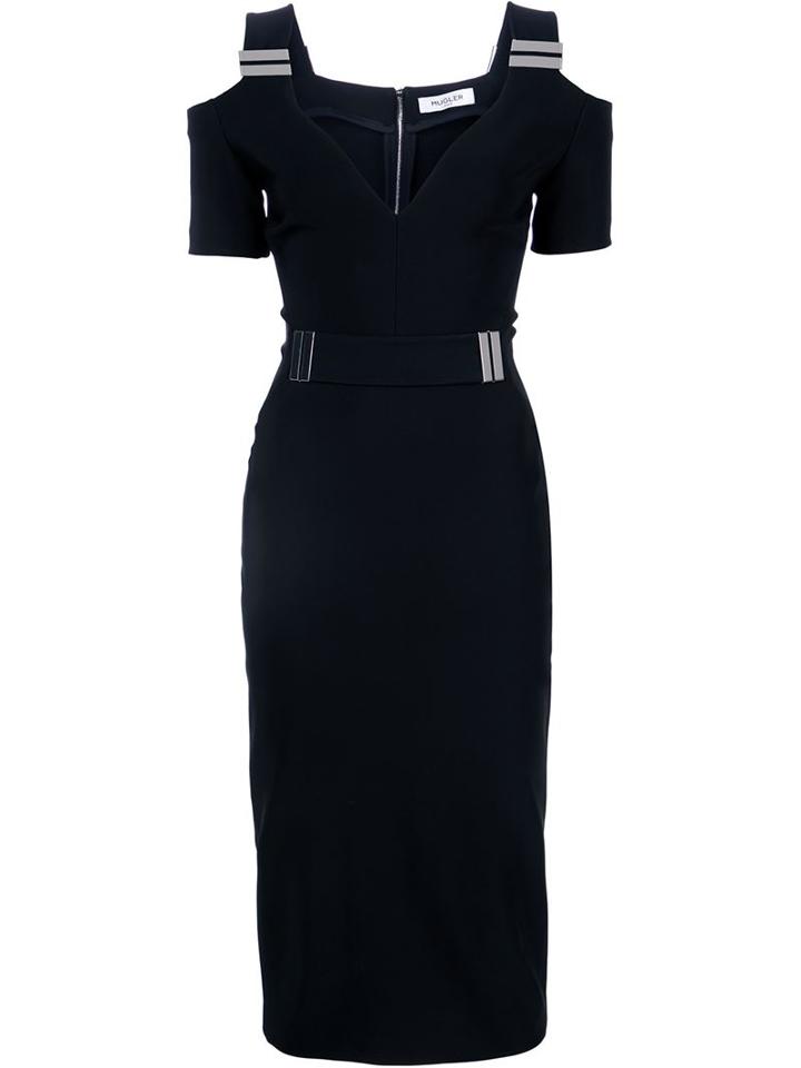 Mugler Plunging V-neck Dress