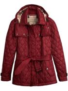 Burberry Quilted Trench Jacket - Red