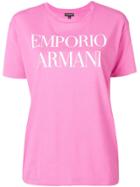 Emporio Armani Logo Print T-shirt - Pink