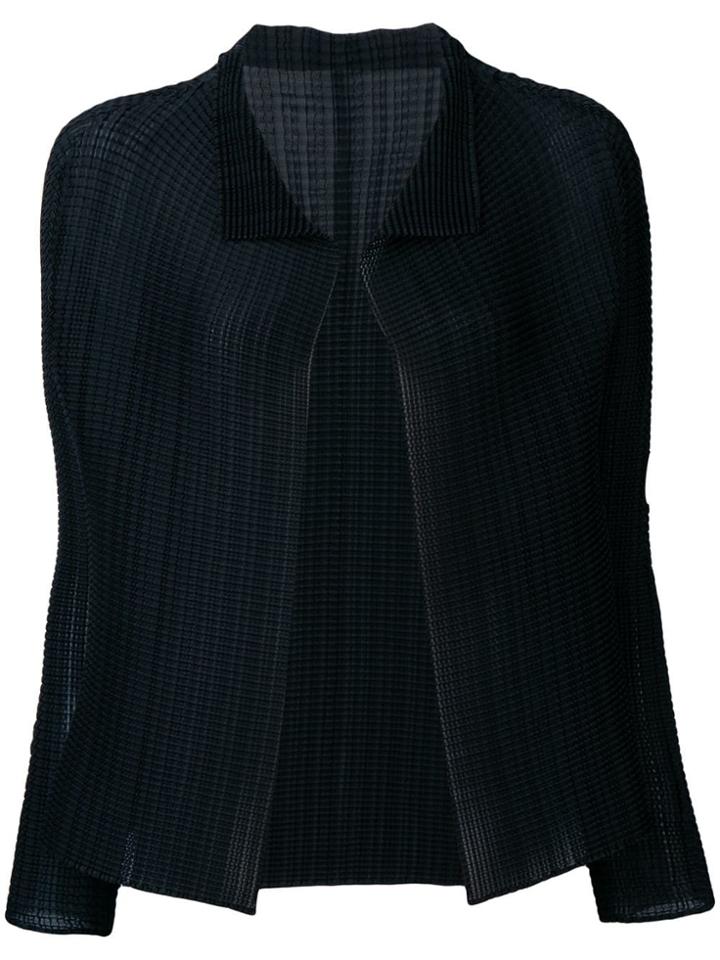 Issey Miyake Ribbed Cardigan - Blue